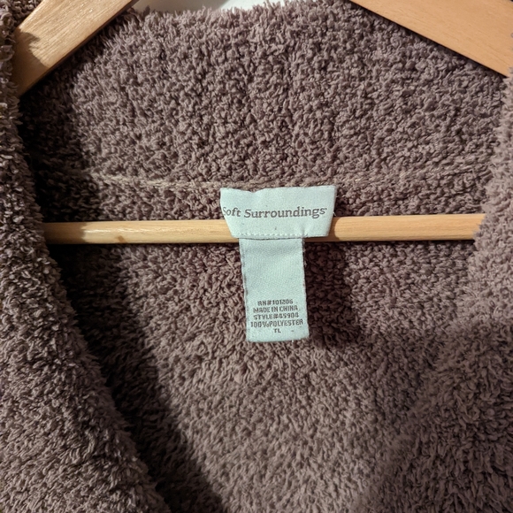 Soft Surroundings Cozy Button Front Long Line Collared Long Sleeve Cardigan - Picture 8 of 8